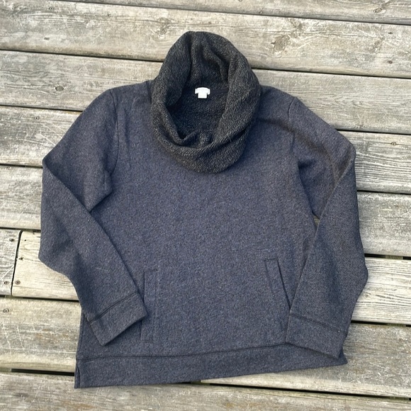 J. CREW Funnelneck Sweatshirt In Charcoal Grey - Picture 4 of 11